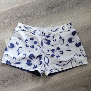 Swim Trunks Reversible Tropical & Blue